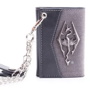 The Elder Scrolls Skyrim Chain Wallet with Metal Dragon Badge