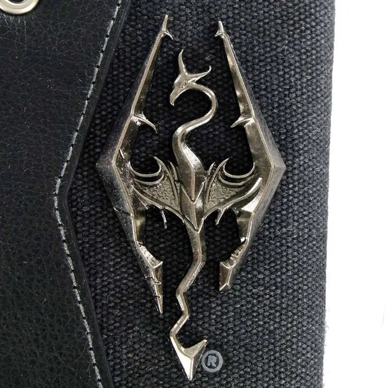 The Elder Scrolls Skyrim Chain Wallet with Metal Dragon Badge