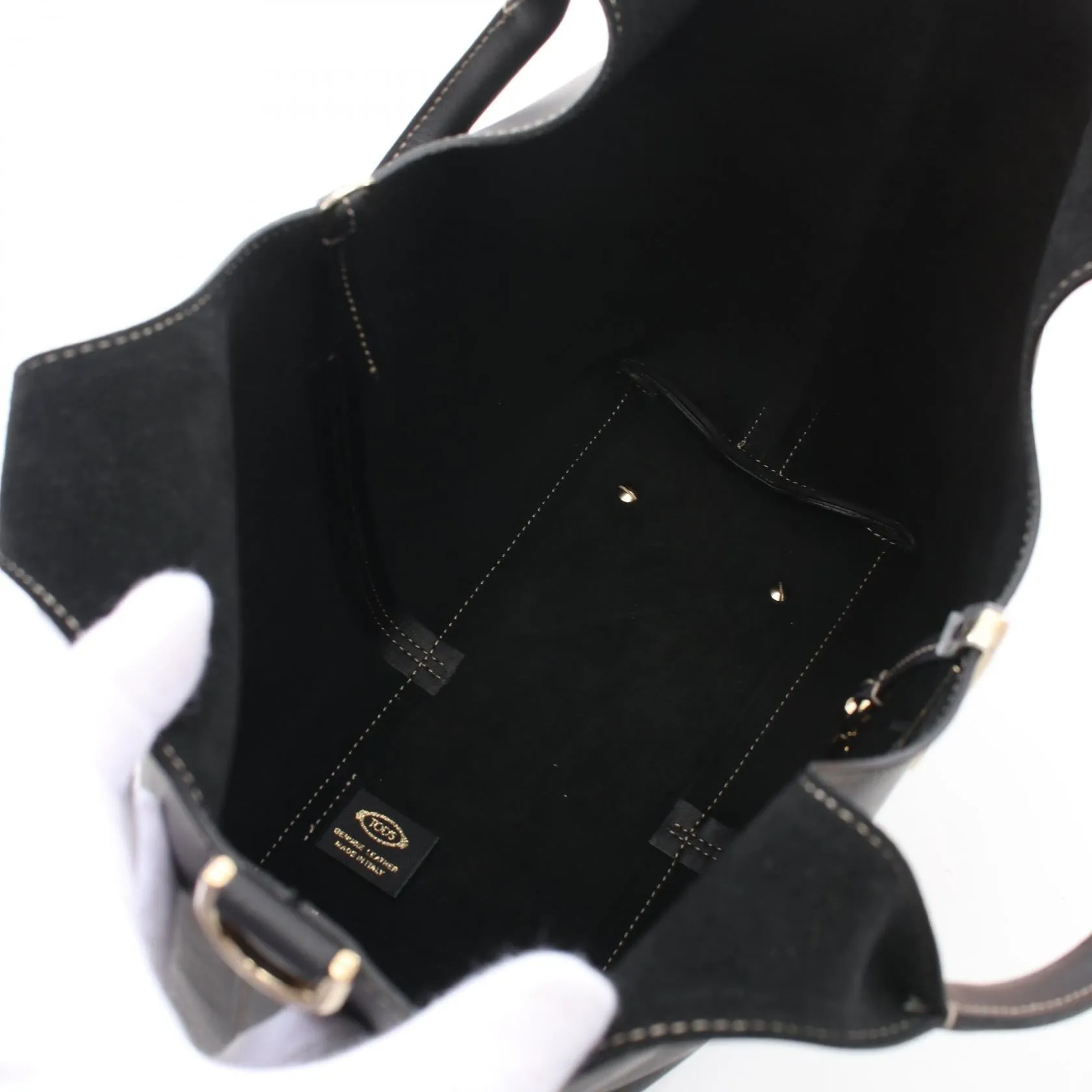 Tod's Leather Tote Bag Black