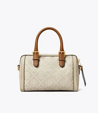 T.O.R.Y. B.U.R.C.H. MINI T MONOGRAM BARREL BAG