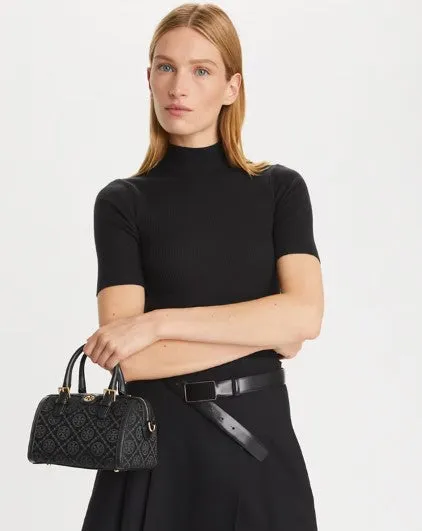 T.O.R.Y. B.U.R.C.H. MINI T MONOGRAM BARREL BAG