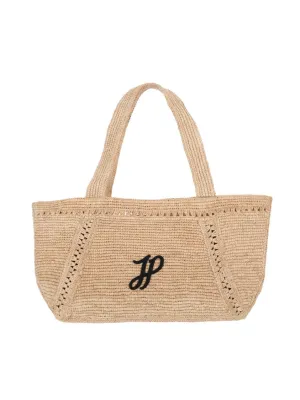 Trapezio" Large Tote  Beige