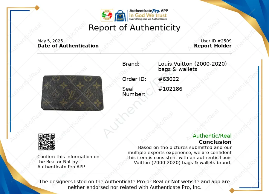 Tr??sor Monogram Bifold Wallet Luxury Designer By Louis Vuitton, Size: Medium