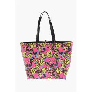 Versace JEANS COUTURE Reversible Faux Leather Tote Bag with Women's Matched
