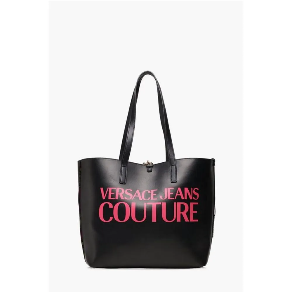 Versace JEANS COUTURE Reversible Faux Leather Tote Bag with Women's Matched