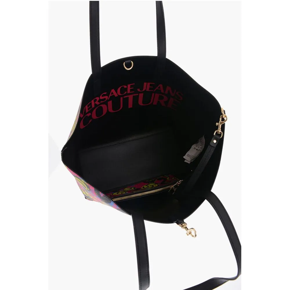 Versace JEANS COUTURE Reversible Faux Leather Tote Bag with Women's Matched