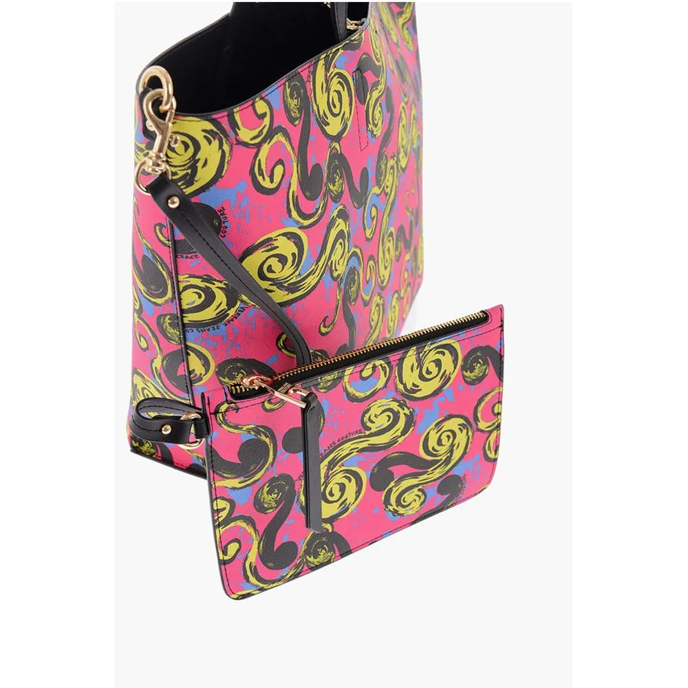Versace JEANS COUTURE Reversible Faux Leather Tote Bag with Women's Matched