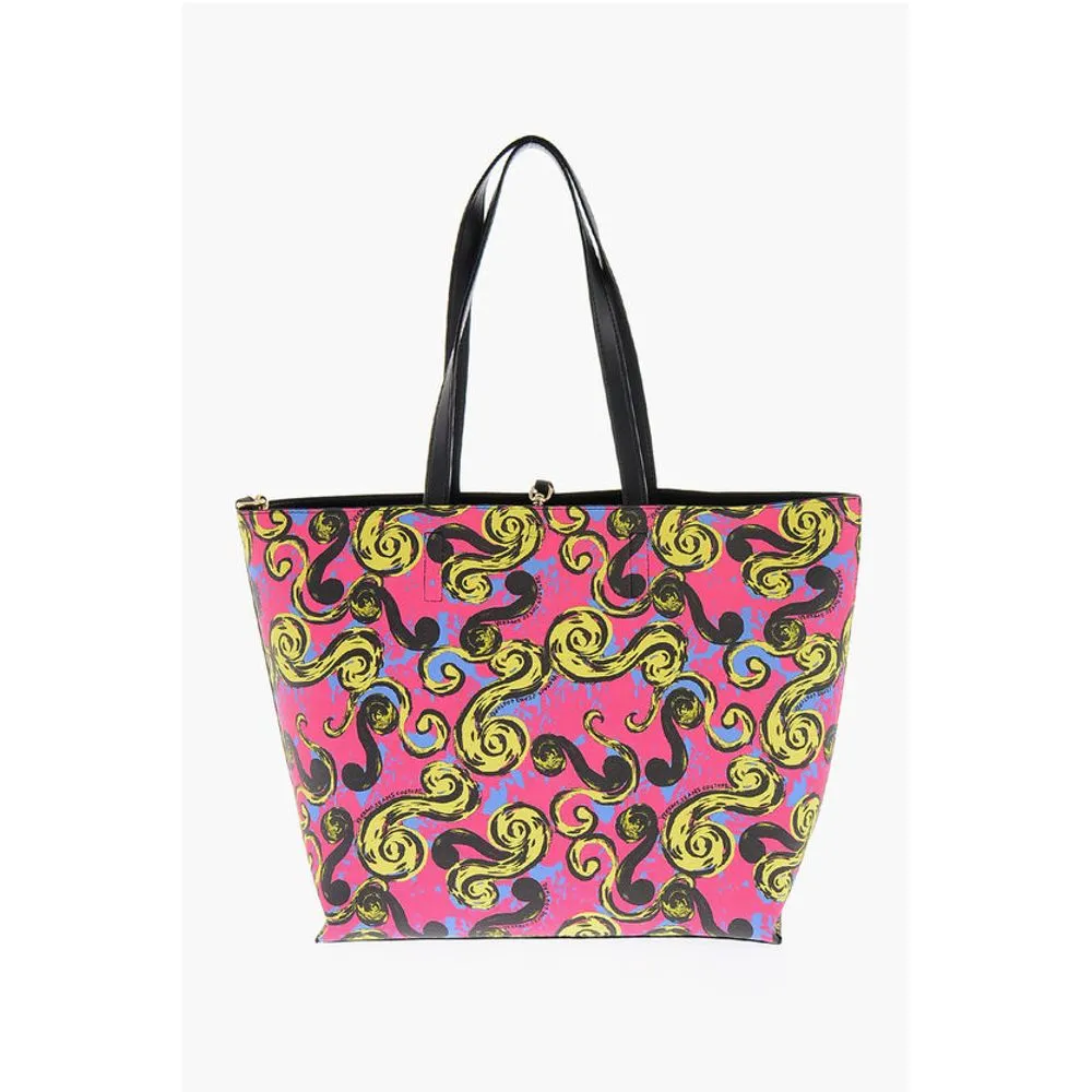 Versace JEANS COUTURE Reversible Faux Leather Tote Bag with Women's Matched