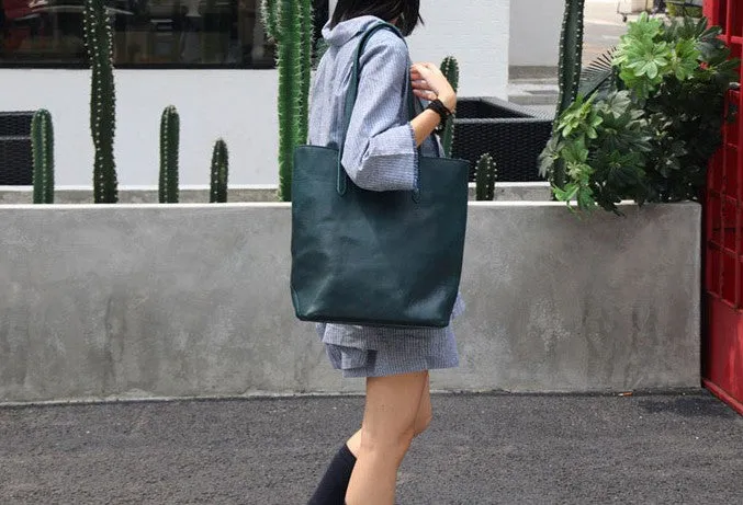 Vintage LEATHER WOMENs Large Tote Bag Work Tote Purse FOR WOMEN