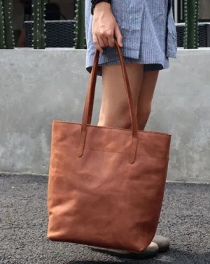 Vintage LEATHER WOMENs Large Tote Bag Work Tote Purse FOR WOMEN
