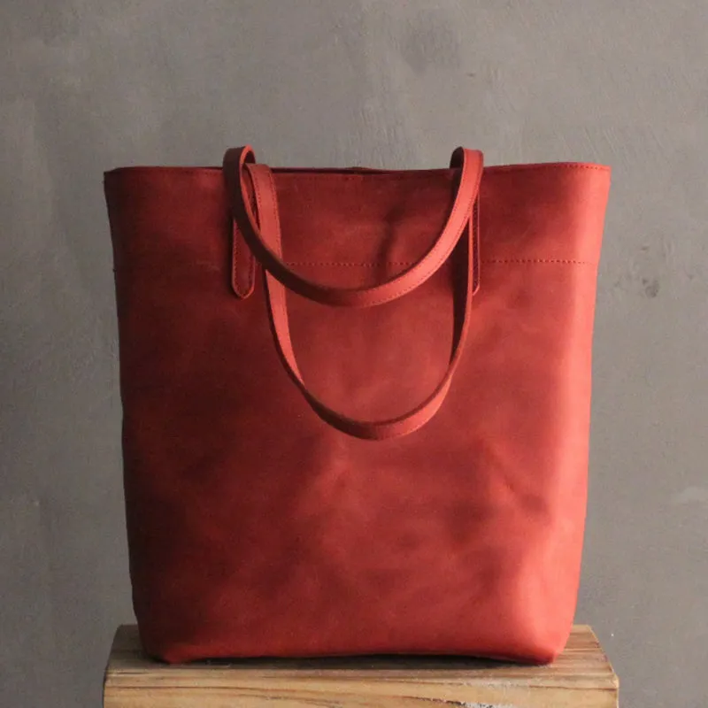 Vintage LEATHER WOMENs Large Tote Bag Work Tote Purse FOR WOMEN