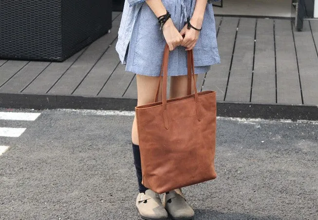 Vintage LEATHER WOMENs Large Tote Bag Work Tote Purse FOR WOMEN