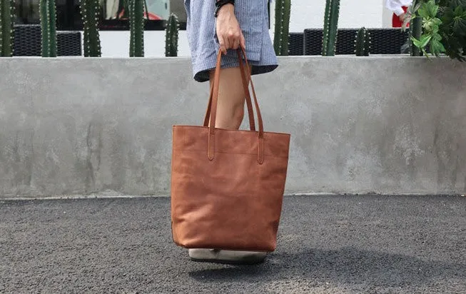Vintage LEATHER WOMENs Large Tote Bag Work Tote Purse FOR WOMEN