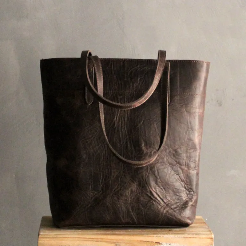 Vintage LEATHER WOMENs Large Tote Bag Work Tote Purse FOR WOMEN