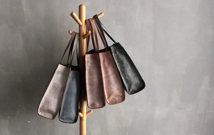 Vintage WOMENs LEATHER Tote Bag Work Leather Tote Purses FOR WOMEN