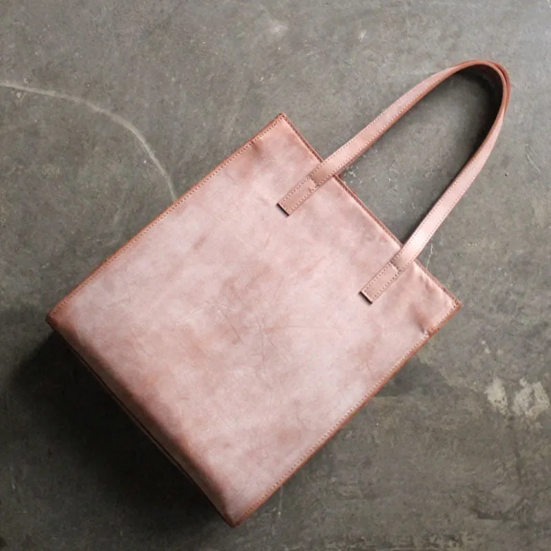 Vintage WOMENs LEATHER Tote Bag Work Leather Tote Purses FOR WOMEN