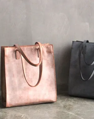 Vintage WOMENs LEATHER Tote Bag Work Leather Tote Purses FOR WOMEN