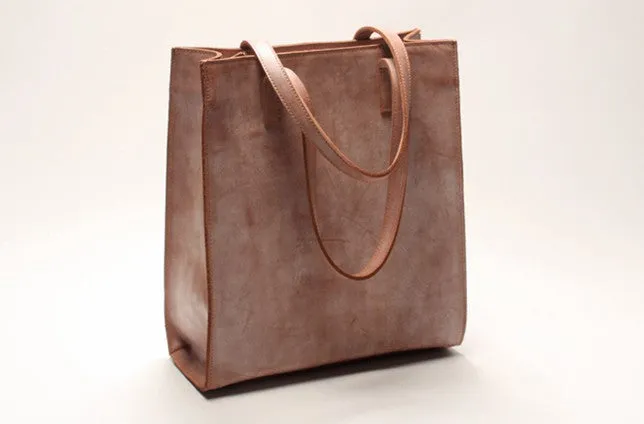 Vintage WOMENs LEATHER Tote Bag Work Leather Tote Purses FOR WOMEN