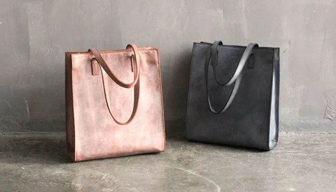 Vintage WOMENs LEATHER Tote Bag Work Leather Tote Purses FOR WOMEN