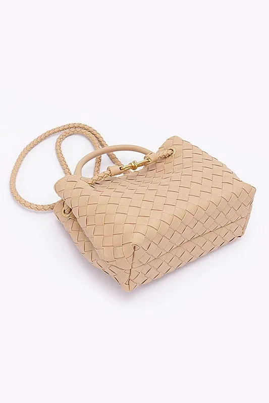 Vita Woven Bow Detail Crossbody Bag