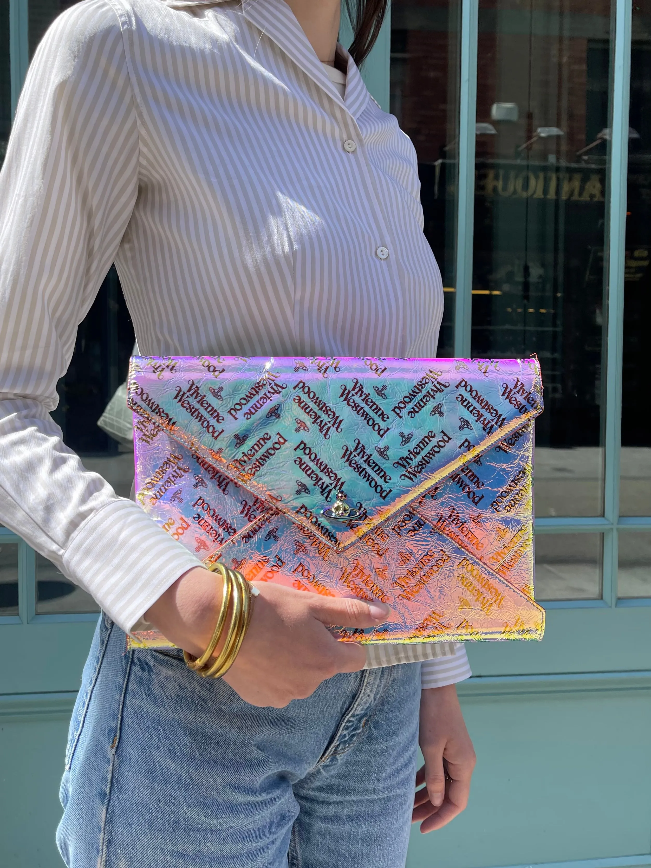 Vivienne Westwood Multi Colour Holographic Clutch