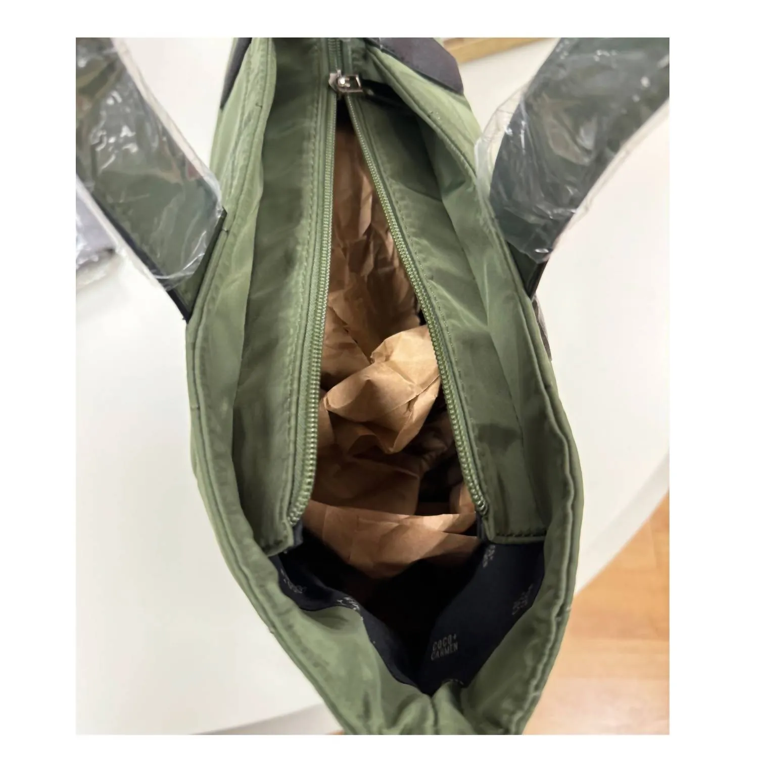 Women's Handbag Quilted Puff Tote Bag In Olive