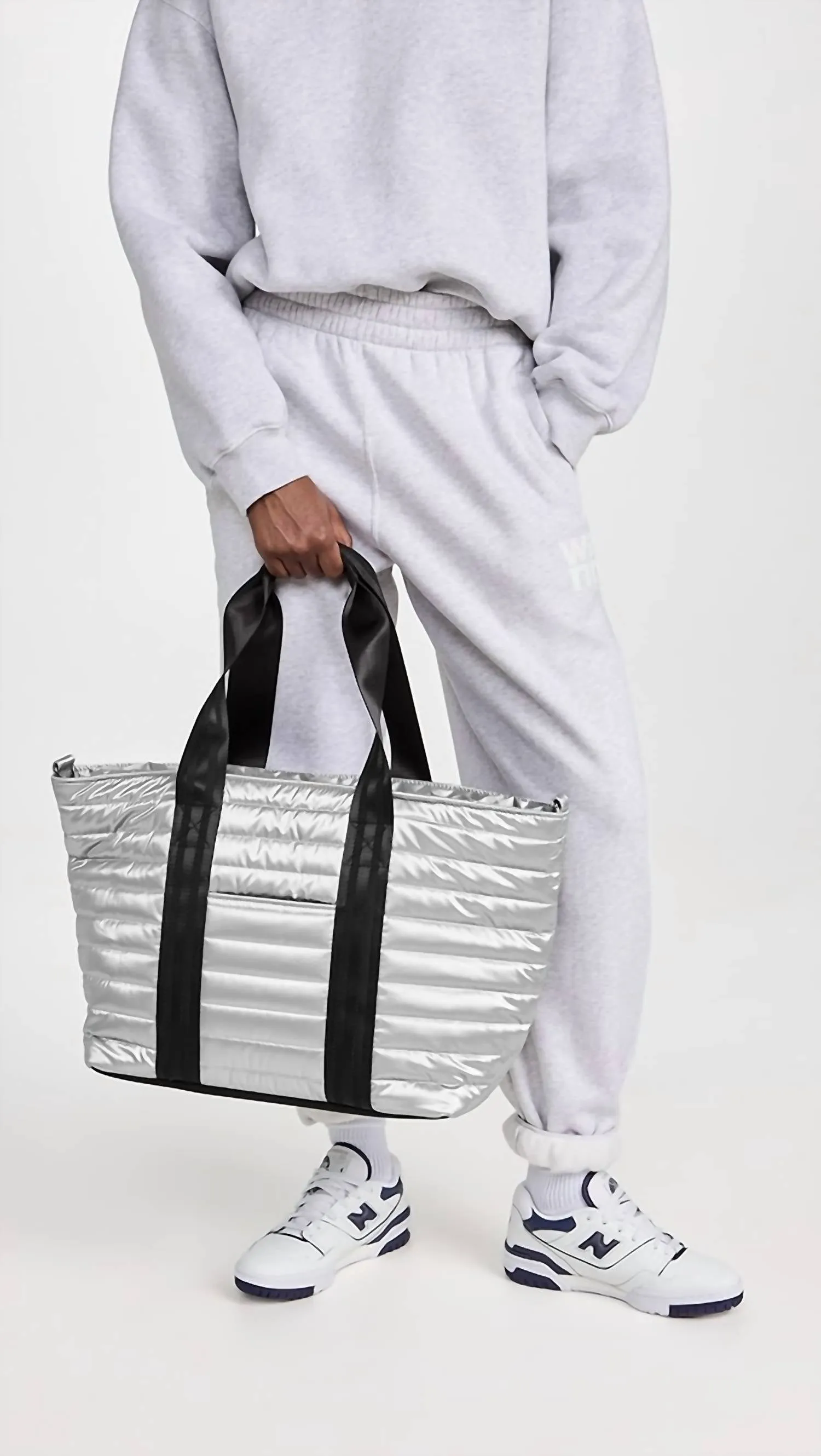 Women's Wingman Bag In Silver Liquid