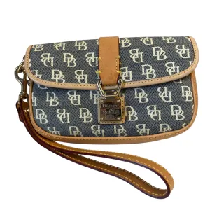 Wristlet Designer By Dooney And Bourke In Grey & Tan, Size:Small