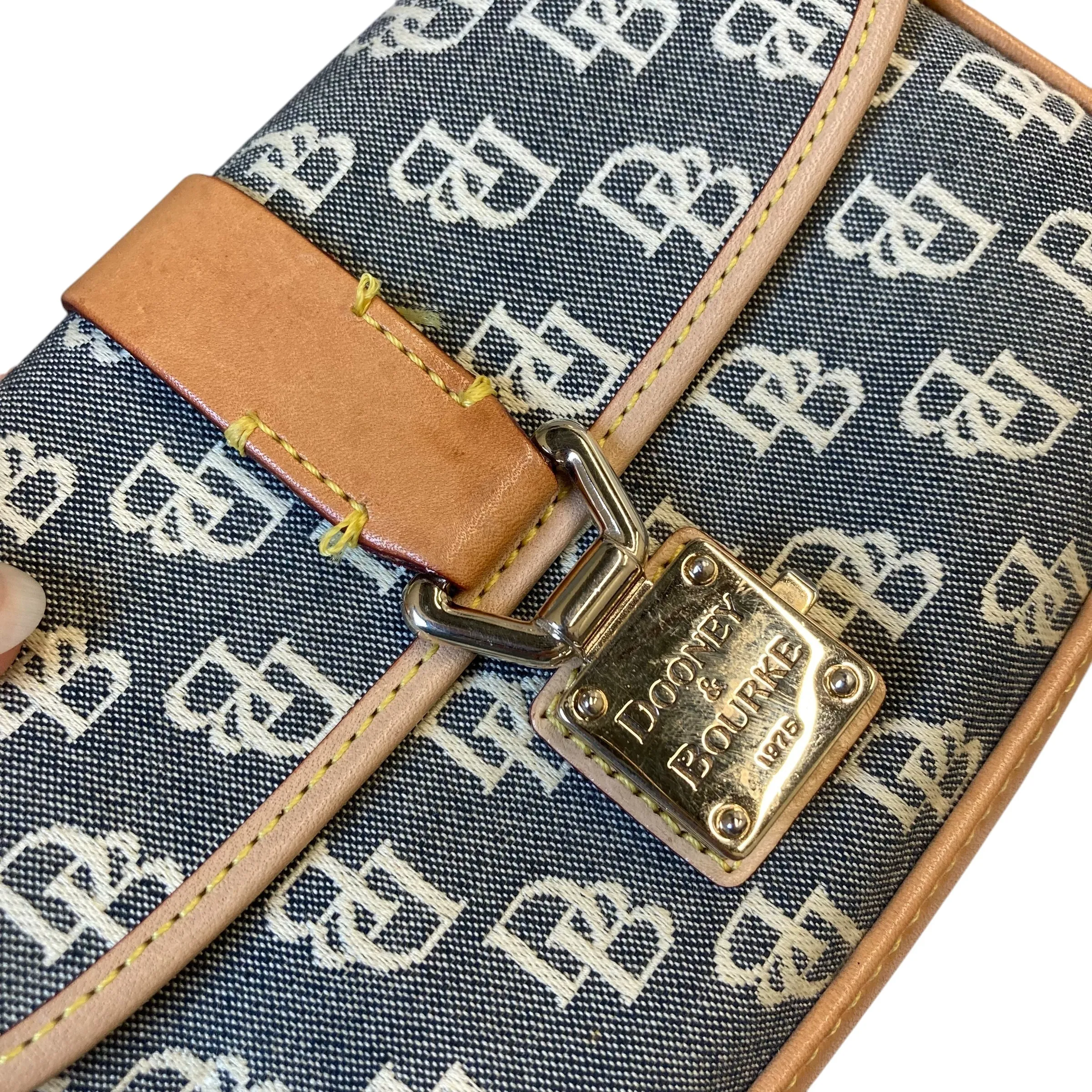 Wristlet Designer By Dooney And Bourke In Grey & Tan, Size:Small