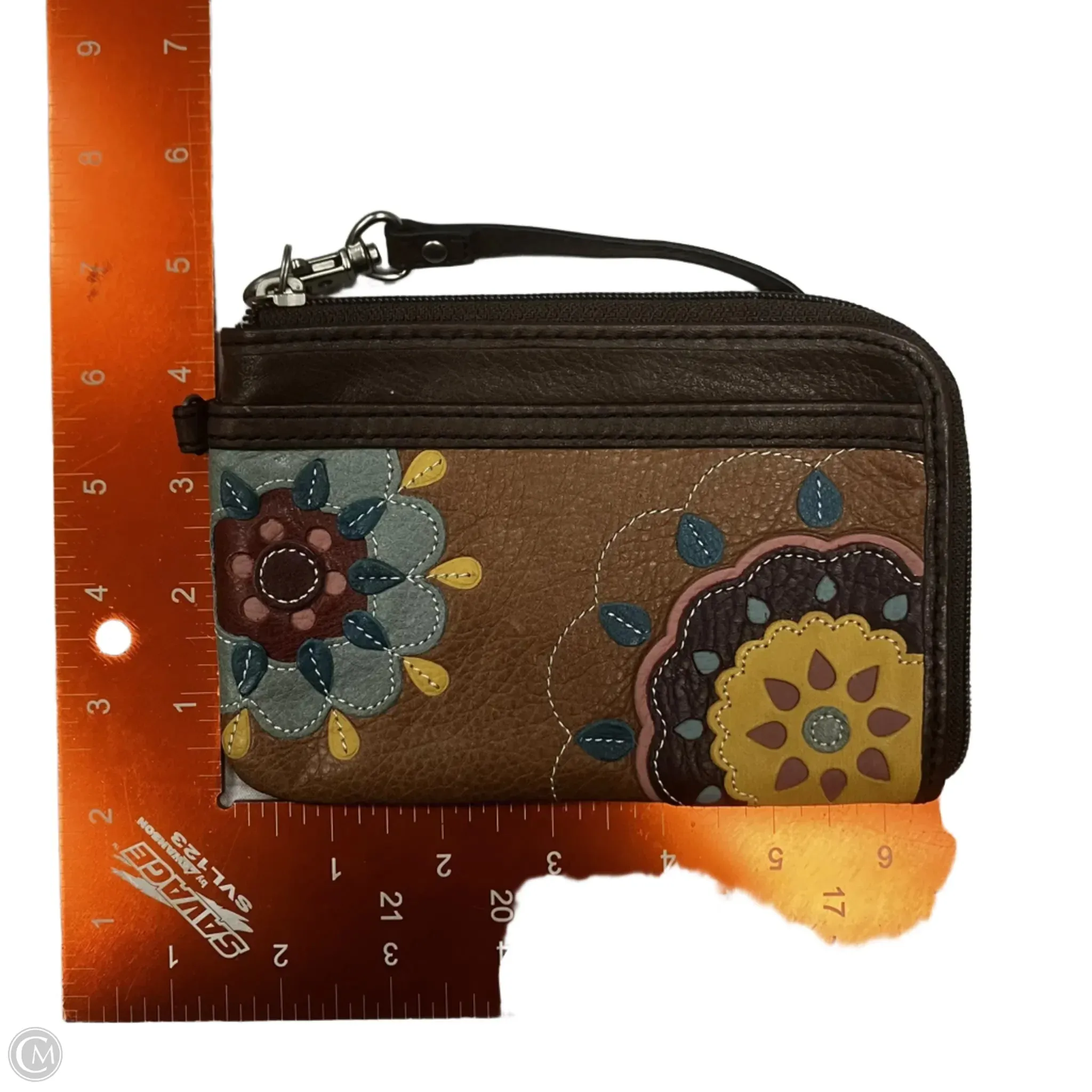 Wristlet Leather By Fossil, Size: Medium