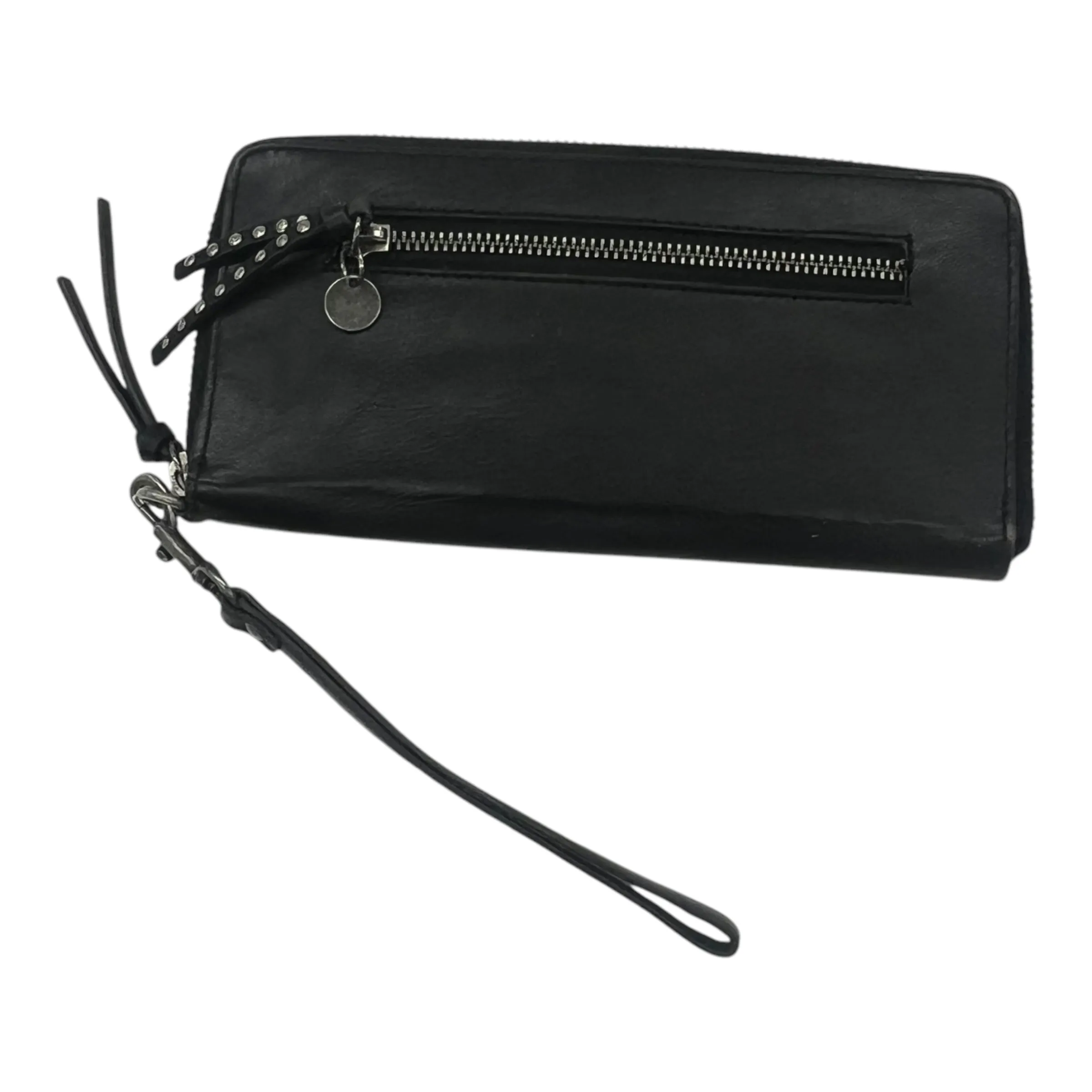Wristlet Leather By Lucky Brand In Black, Size:Medium