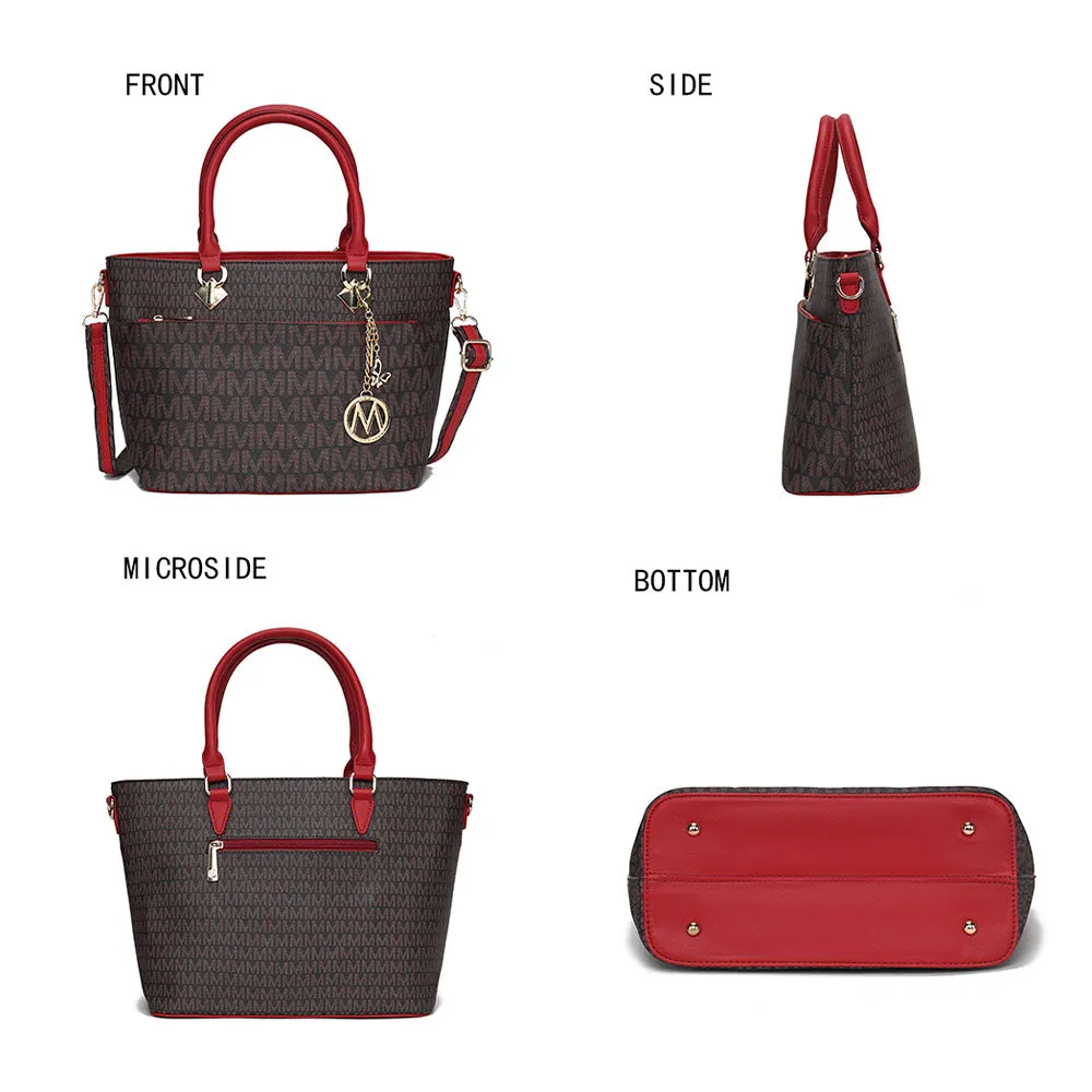 Yonah Tote Bag Signature Printed Womens Handbag Vegan Leather