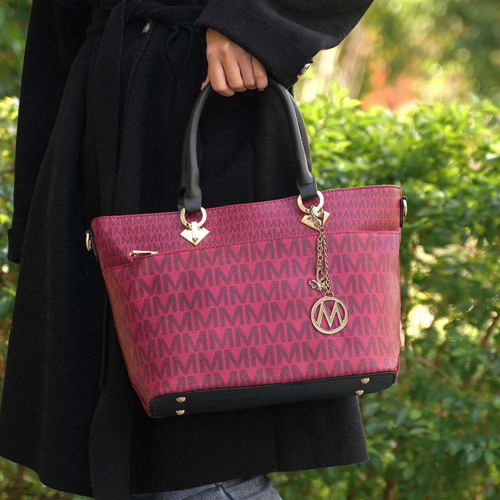 Yonah Tote Bag Signature Printed Womens Handbag Vegan Leather